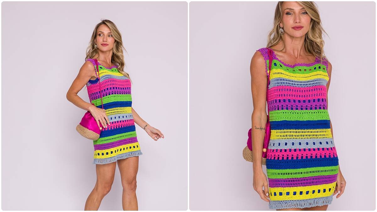 Vestido de Crochê Anne Multicítrico: Crie Essa Peça Vibrante!