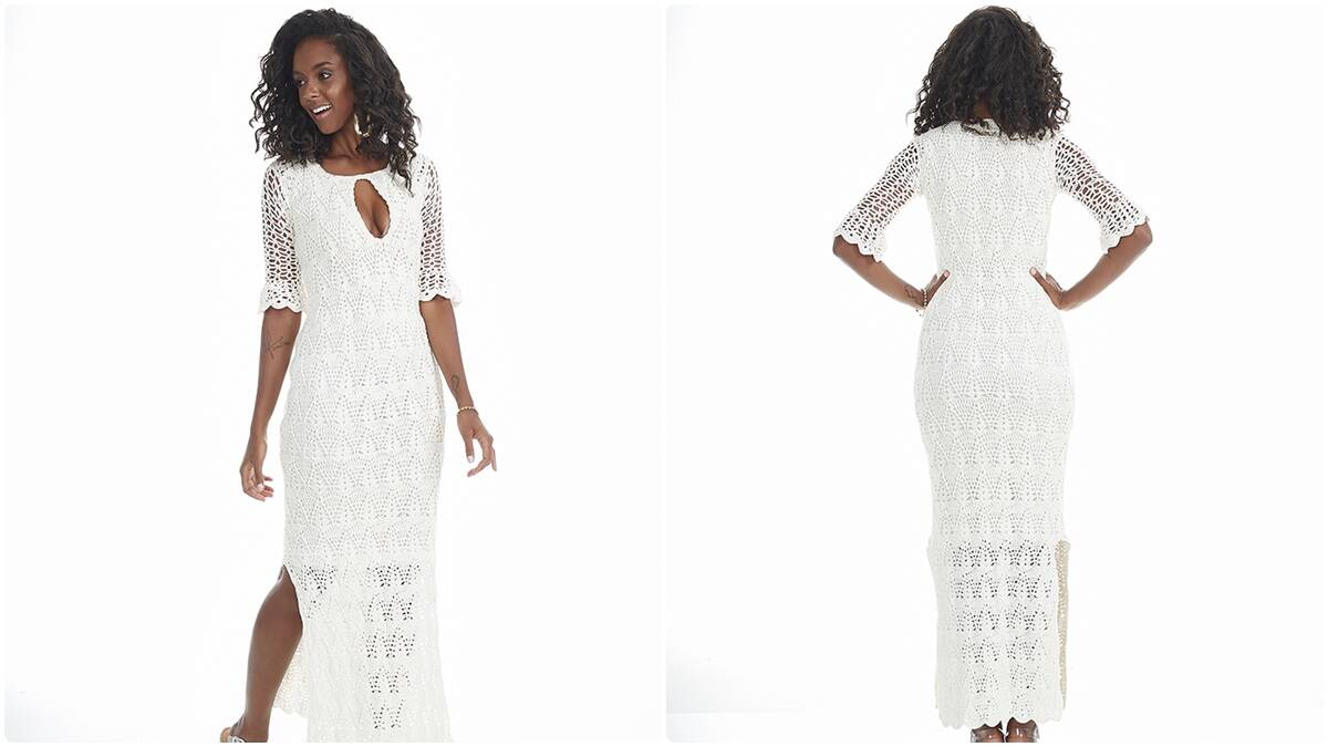 Vestido de Crochê Off White: Elegância para Qualquer Ocasião!