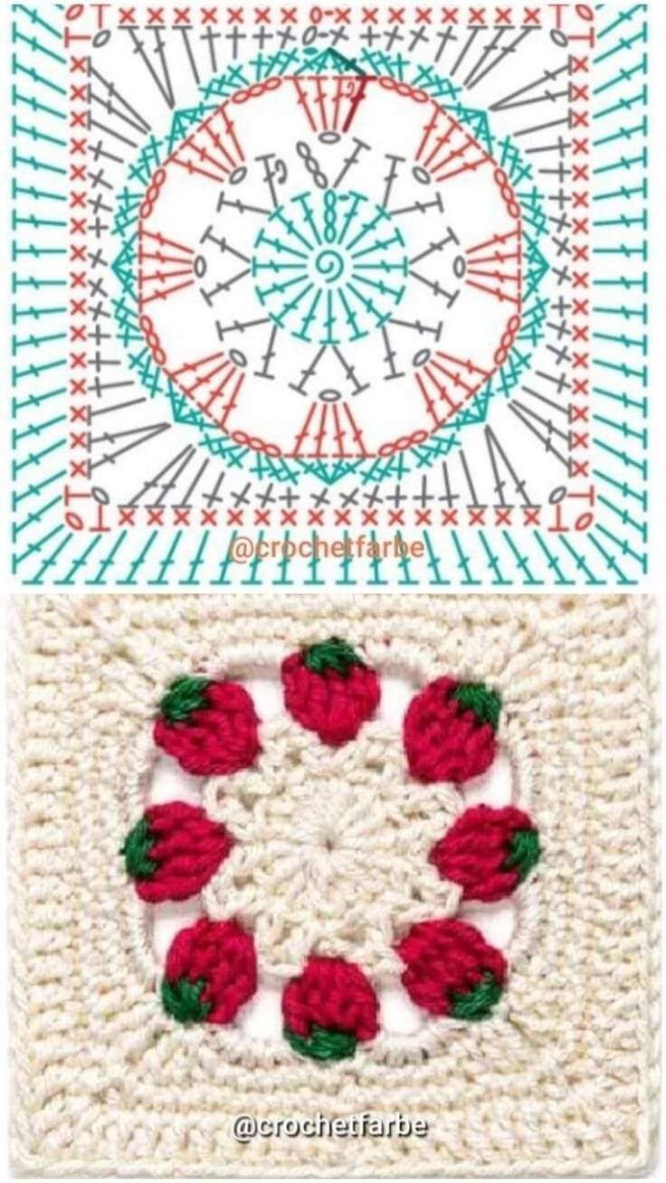 squares de crochê