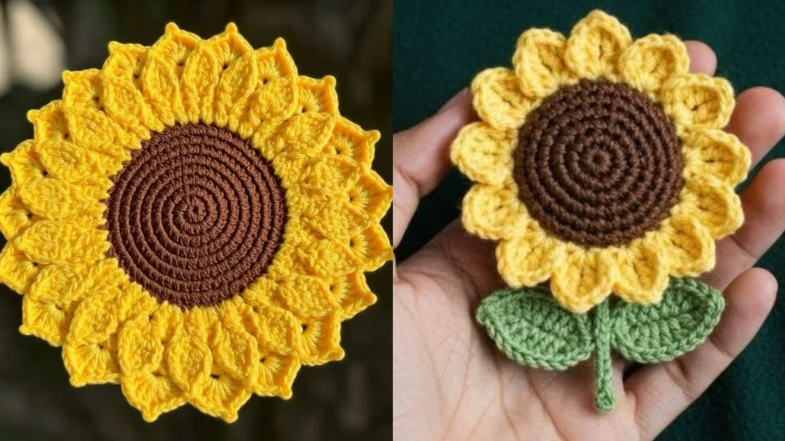 O Segredo para Criar Girassóis de Crochê Perfeitos e Cheios de Vida