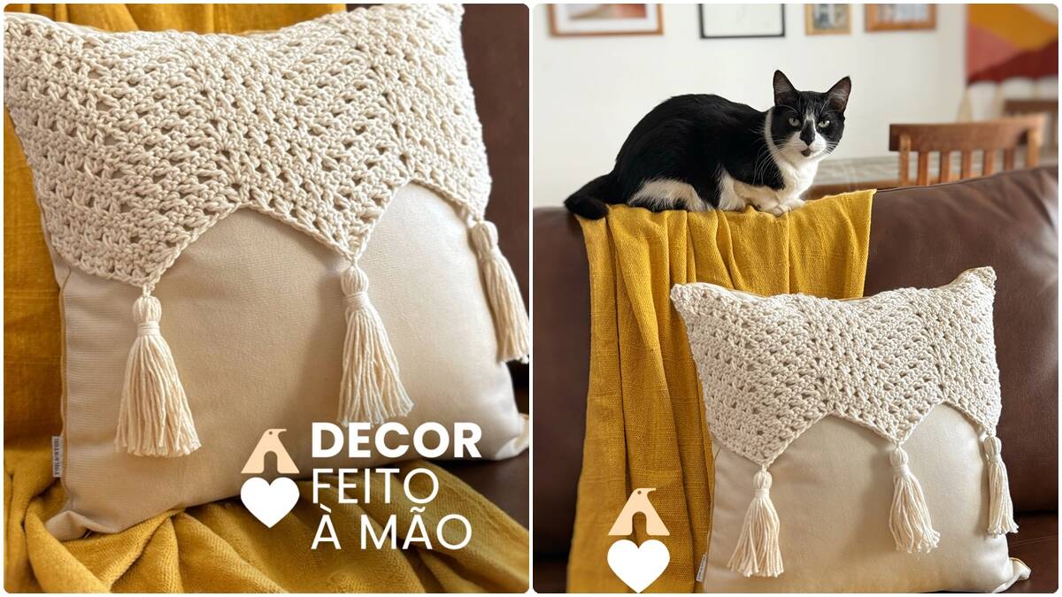 Almofada de Crochê Boho: Guia Com Vídeo Aula!