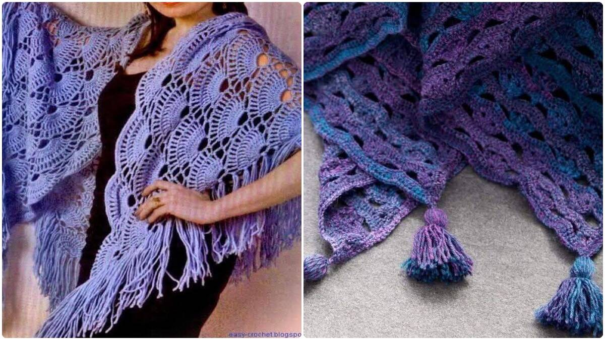 13 Aprenda a Fazer Lenços e Xales de Crochê com Gráficos Passo a Passo para Iniciantes e Avançados!