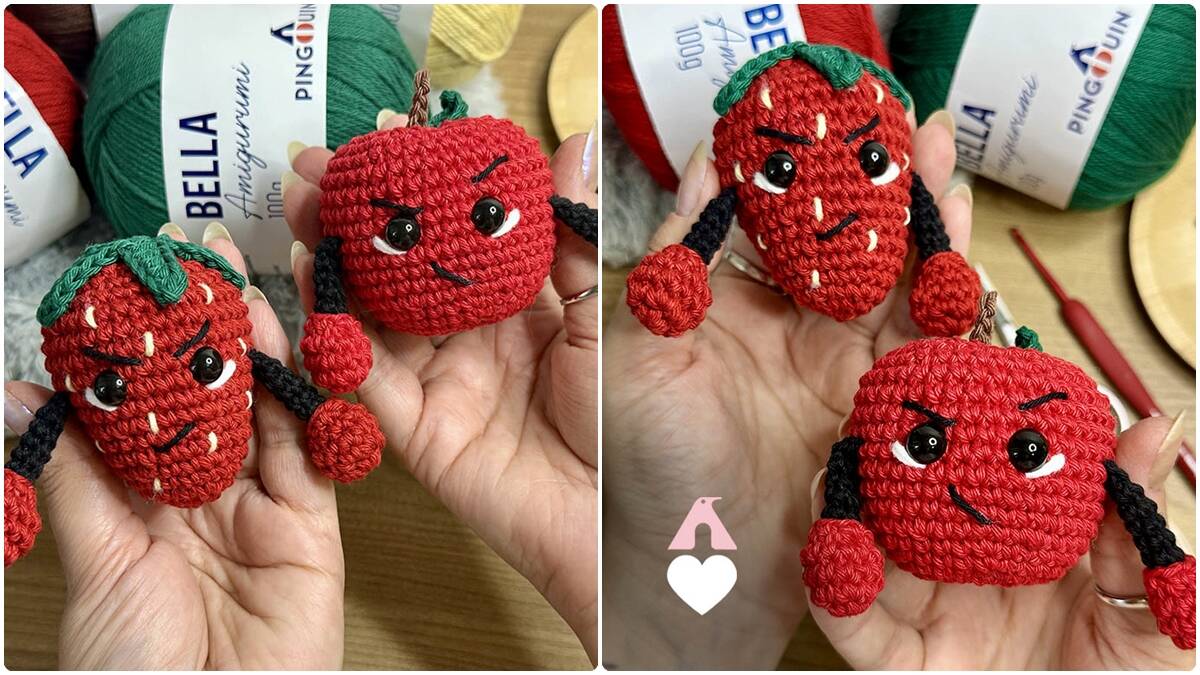 Amigurumi do Morango do Amor e Maçã do Amor: Crie os Seus!