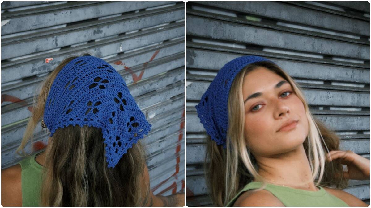 Bandana de Crochê Azul: Guia Completo para Iniciantes!
