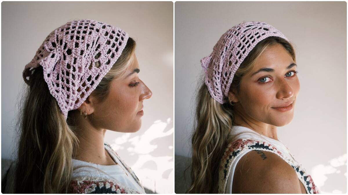 Bandana de Crochê Rosa: Aprenda a Criar a Sua!
