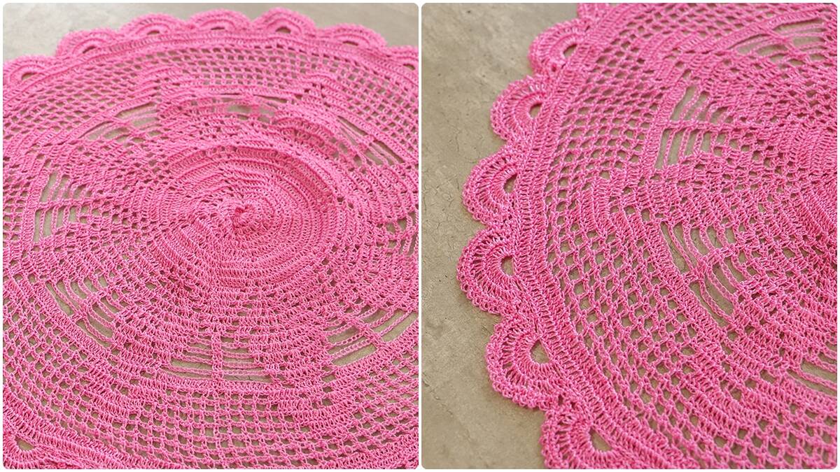 Centro de Mesa em Crochê Rosa: Charme que Decora!