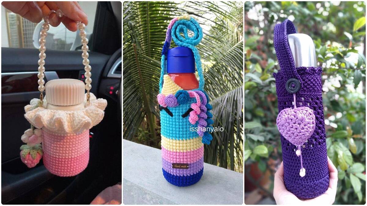 14 Porta Garrafinhas em Crochê: Estilo Para Levar com Você!
