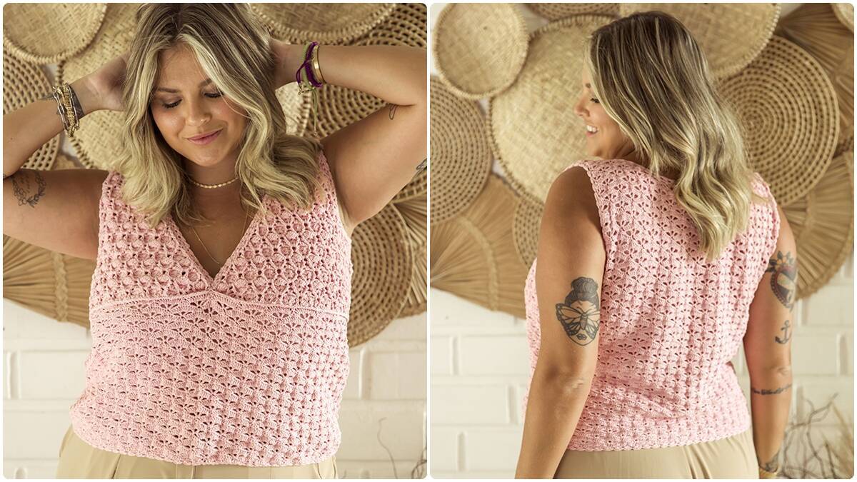 Regata de Crochê Jess: Crie Esse Modelo Leve e Charmoso!