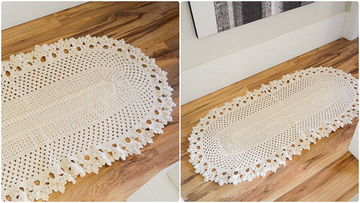 Tapete de Crochê Oval Natural: Guia com Gráficos para Iniciantes!