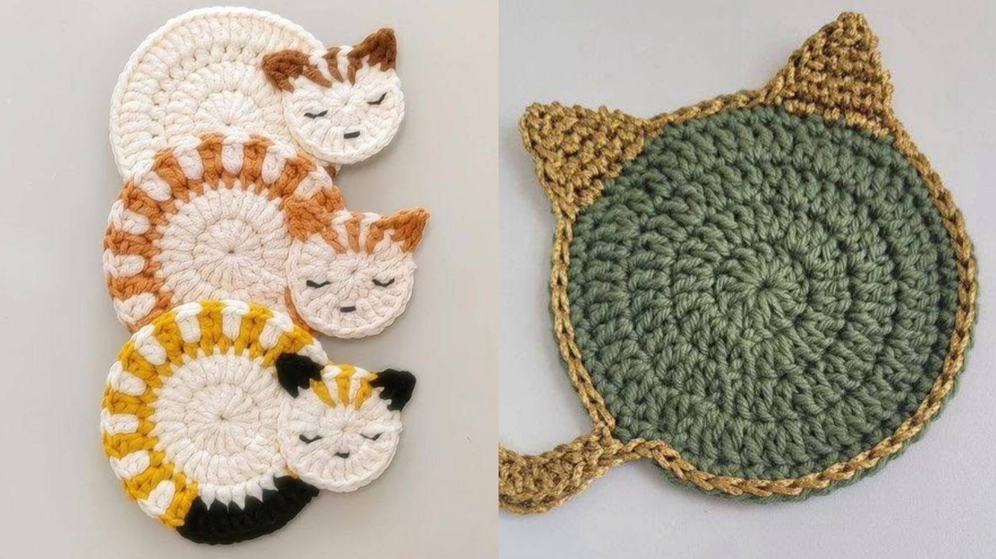 Porta-Copo de Crochê com Gatinhos: Um Toque Fofo na Sua Decoração
