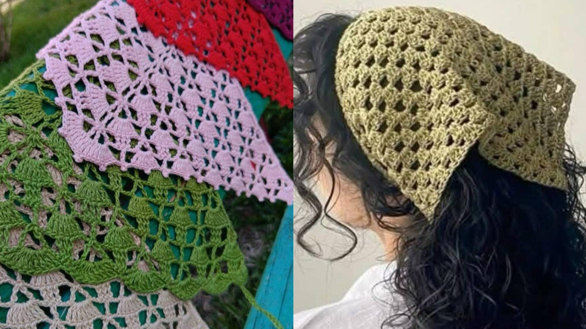 A Tendência que Voltou com Tudo: Bandanas de Crochê que Vão Transformar Seu Estilo!