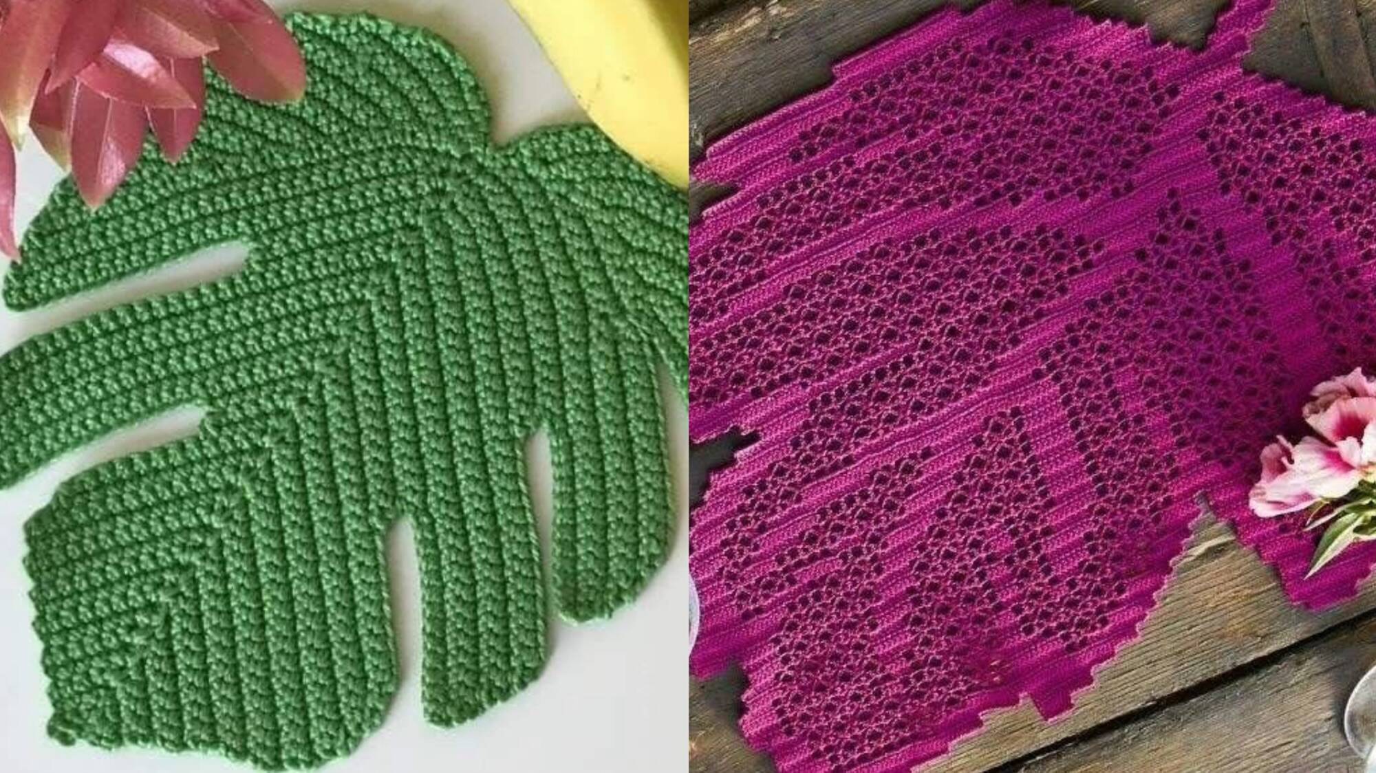 Sousplats de Folhas em Crochê: Passo a Passo e Gráficos para Transformar Sua Mesa
