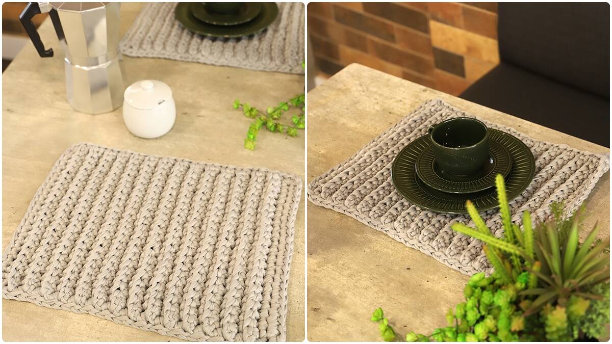 Jogo Americano em Crochê Cromo: Perfeito para a Sua Mesa!