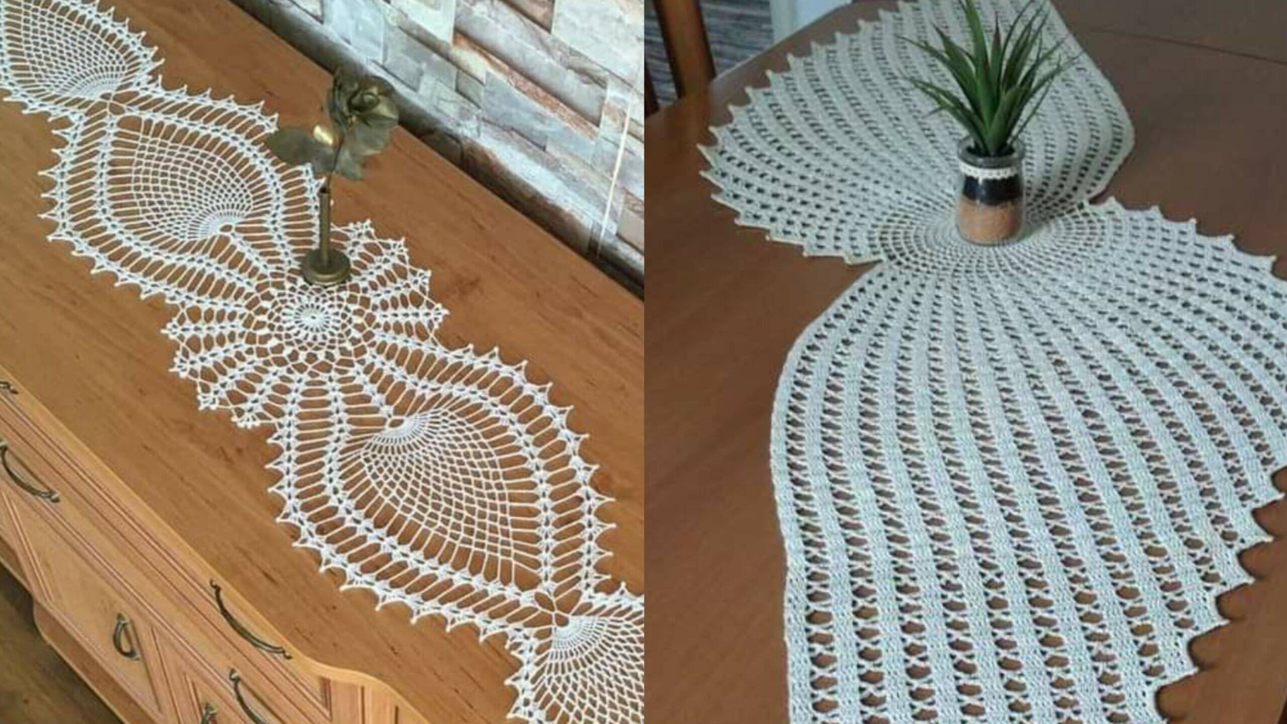 Caminhos de mesa de crochê com gráficos: o toque artesanal que transforma a decoração