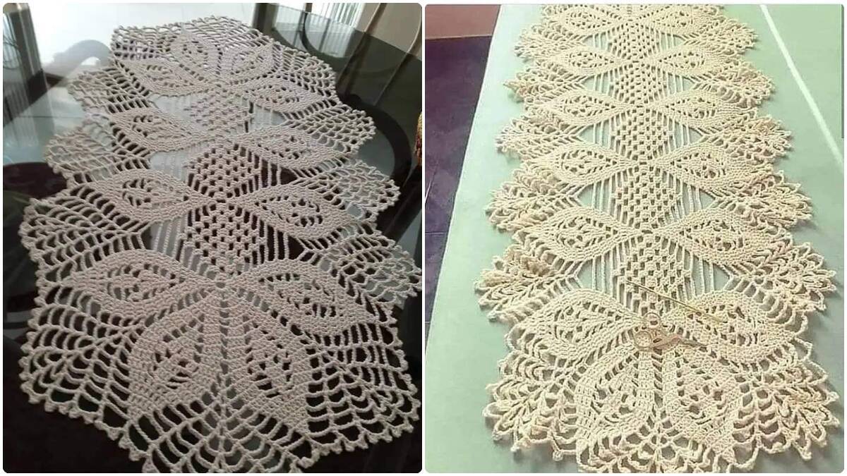 Caminhos de Mesa de Crochê Fácil com Gráficos Passo a Passo!