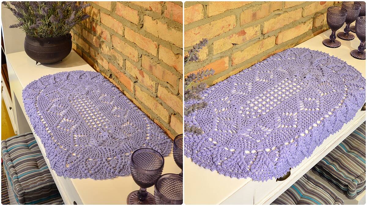 Trilho de Mesa em Crochê Lavanda: Descubra como Criar o Seu!