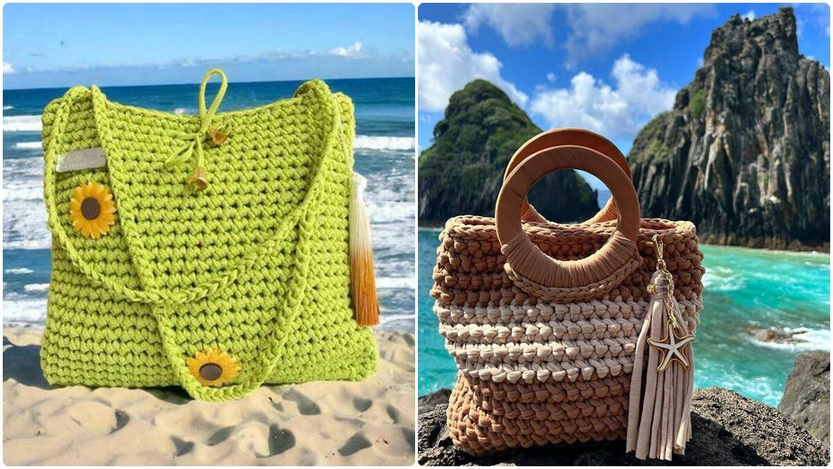 18 bolsas de crochê charmosas feitas para o verão: veja a vídeo aula!