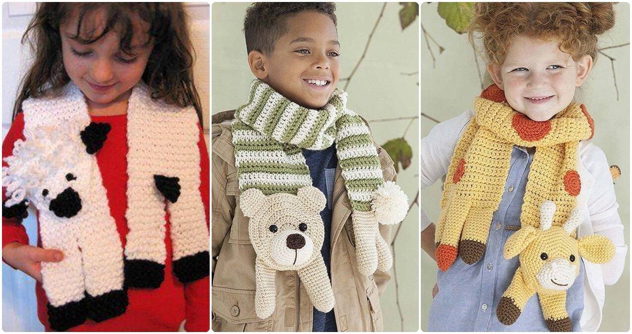 17 Cachecóis Infantil de Crochê com Gráficos Detalhados e Tutorial Completo!