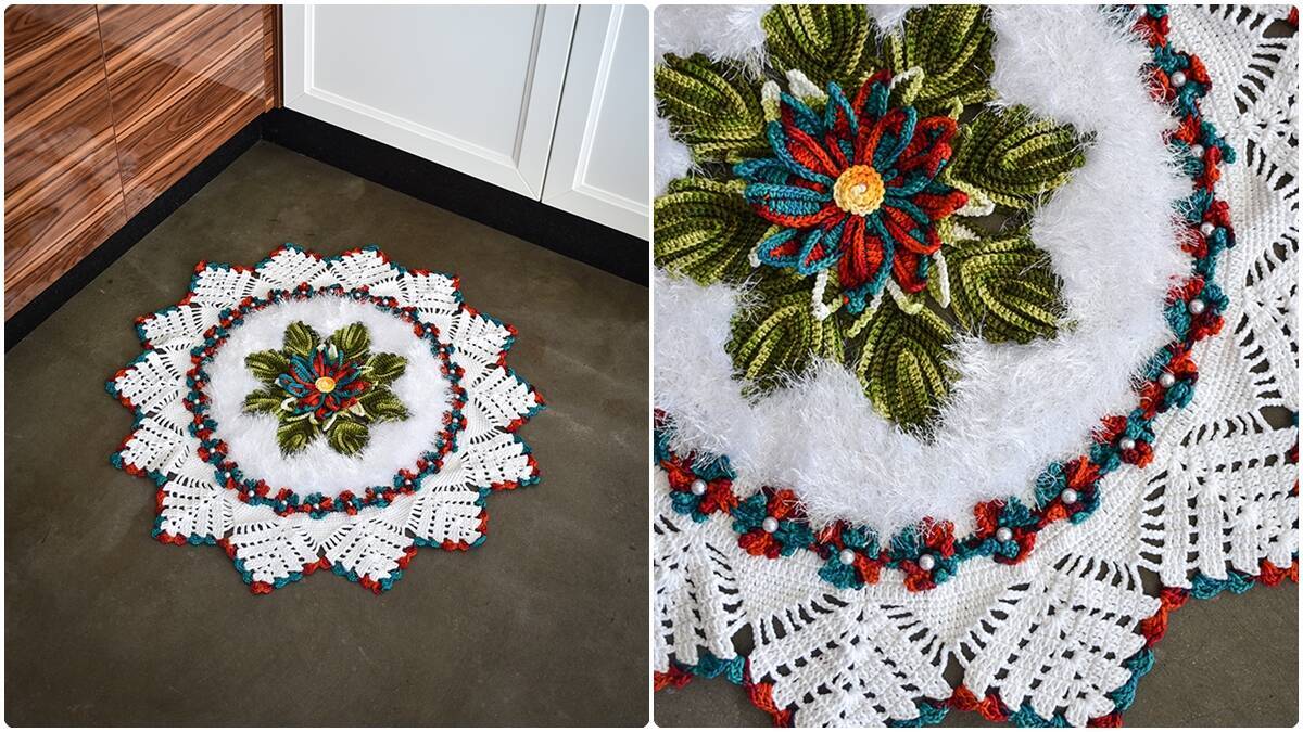 Tapete de Crochê com Flores Bahamas: Guia com Gráficos!