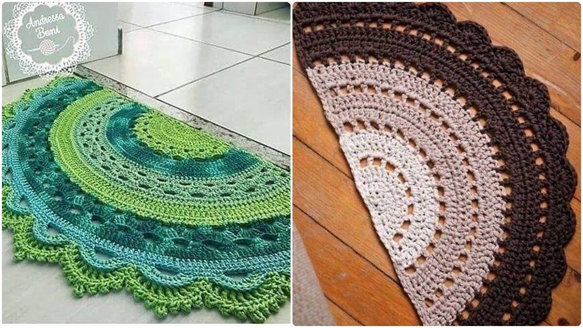 Tapetes de Crochê Meia Lua: Decoração Charmosa e Versátil!