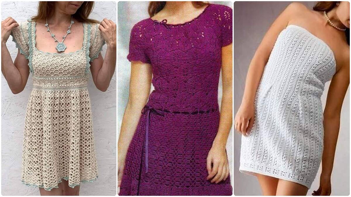 22 vestidos de crochê com inspirações e gráficos para criar os seus