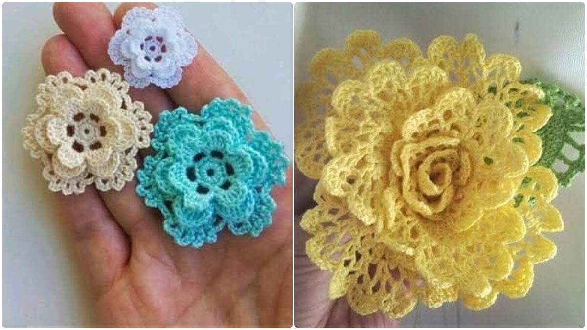 Flores de Crochê para Aplicação com Gráficos: Adicione Detalhes Incríveis!