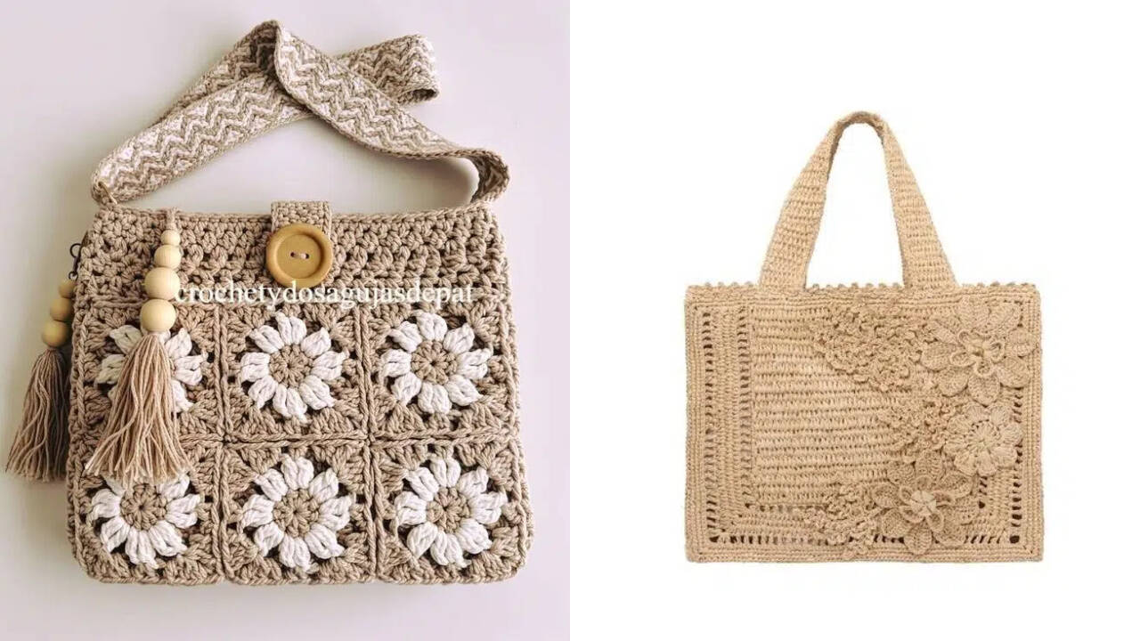 15 Bolsas de crochê modernas com gráficos fáceis para iniciantes!