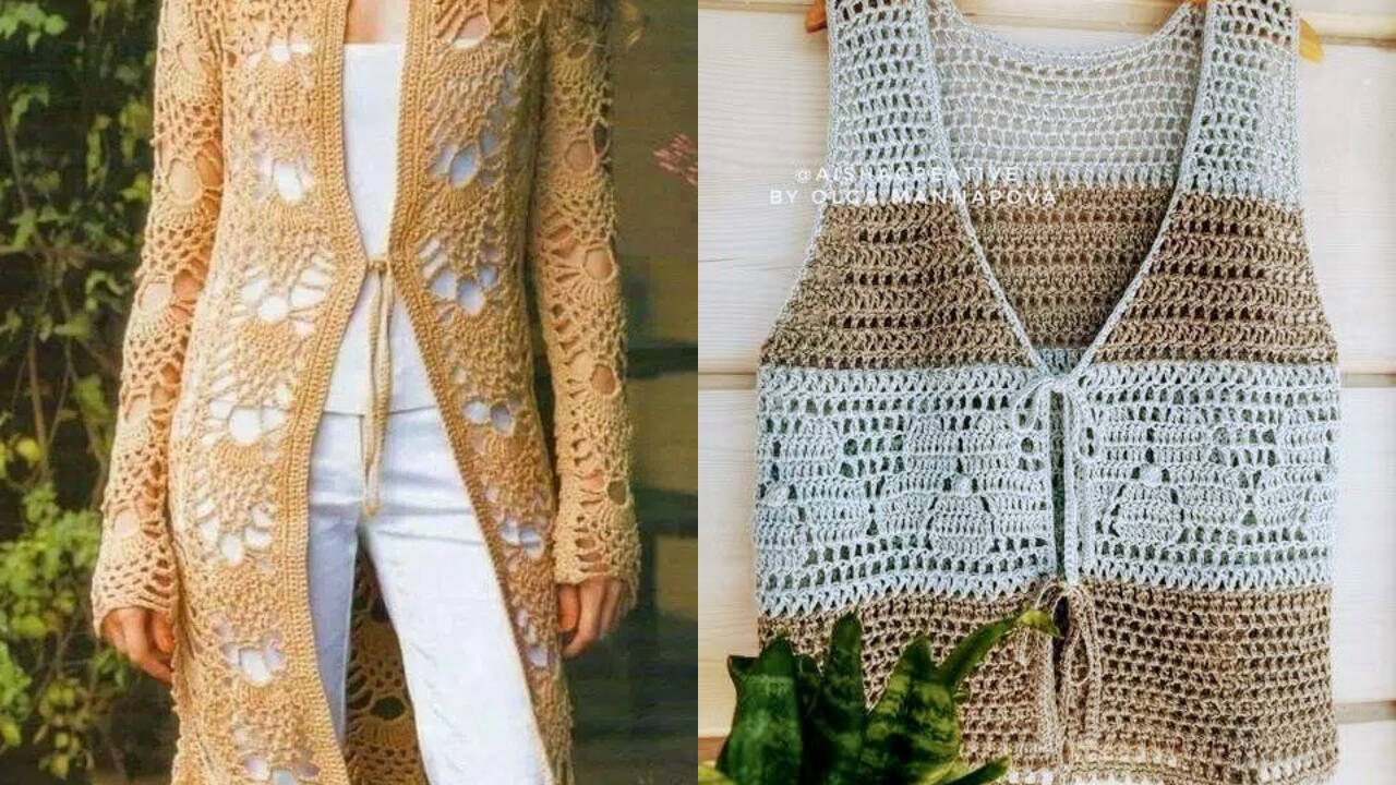 Coletes de crochê modernos com passo a passo completo!