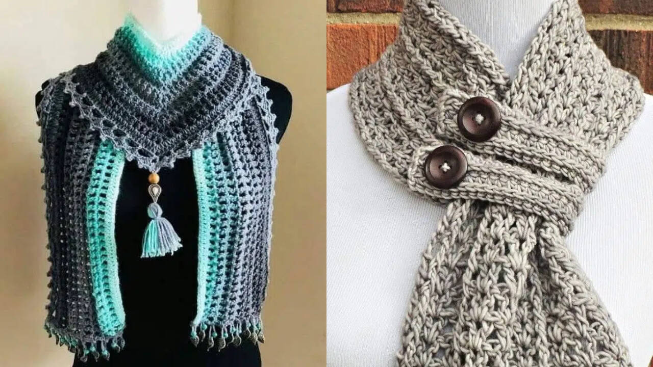 Cachecóis de crochê modernos para dias frios com estilo!