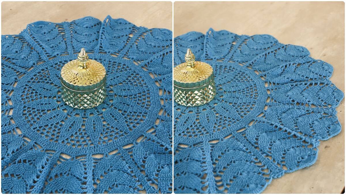 Centro de Mesa em Crochê Turquesa: Guia com Gráficos!