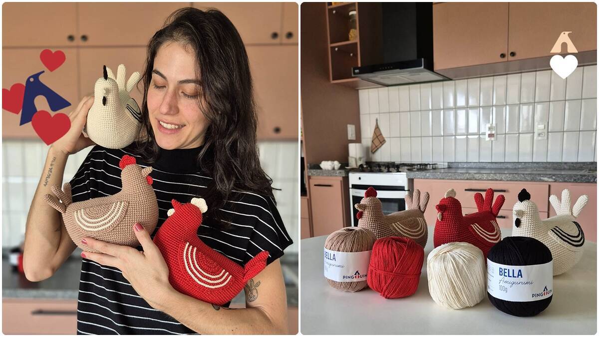 Crie a Galinha Amigurumi em Crochê para a Sua Decoração!