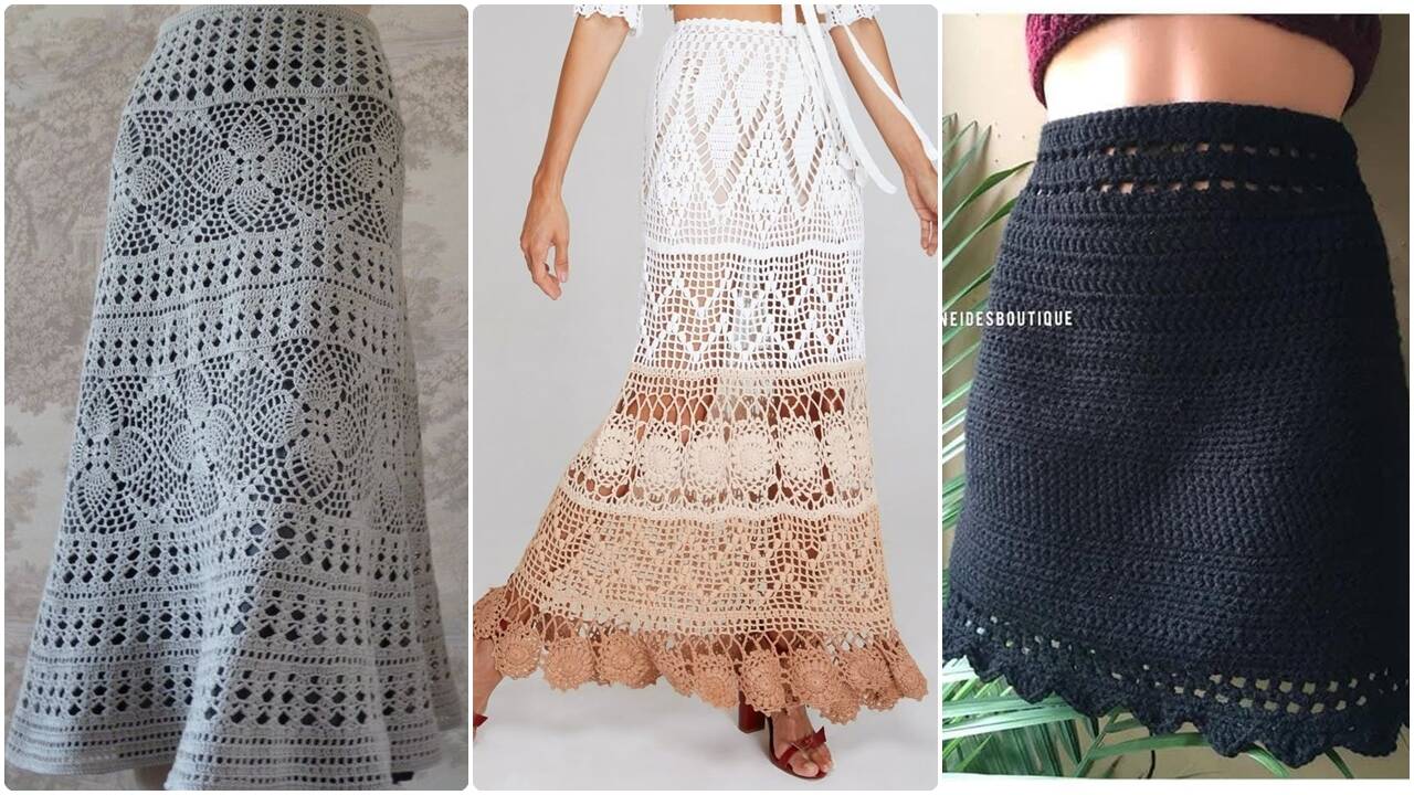 Saias de crochê modernas para looks casuais e elegantes + vídeo aula!