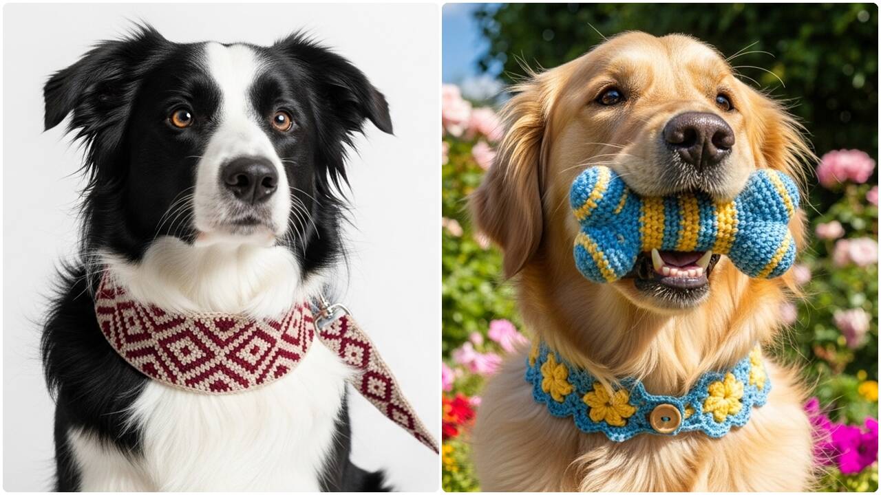 Você pode fazer e seu amigo de quatro patas vai amar: acessórios úteis e charmosos do crochê pet!
