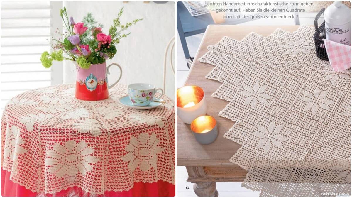 Toalhas de Mesa em Crochê com Gráficos: Peças Perfeitas para a Sua Decoração!