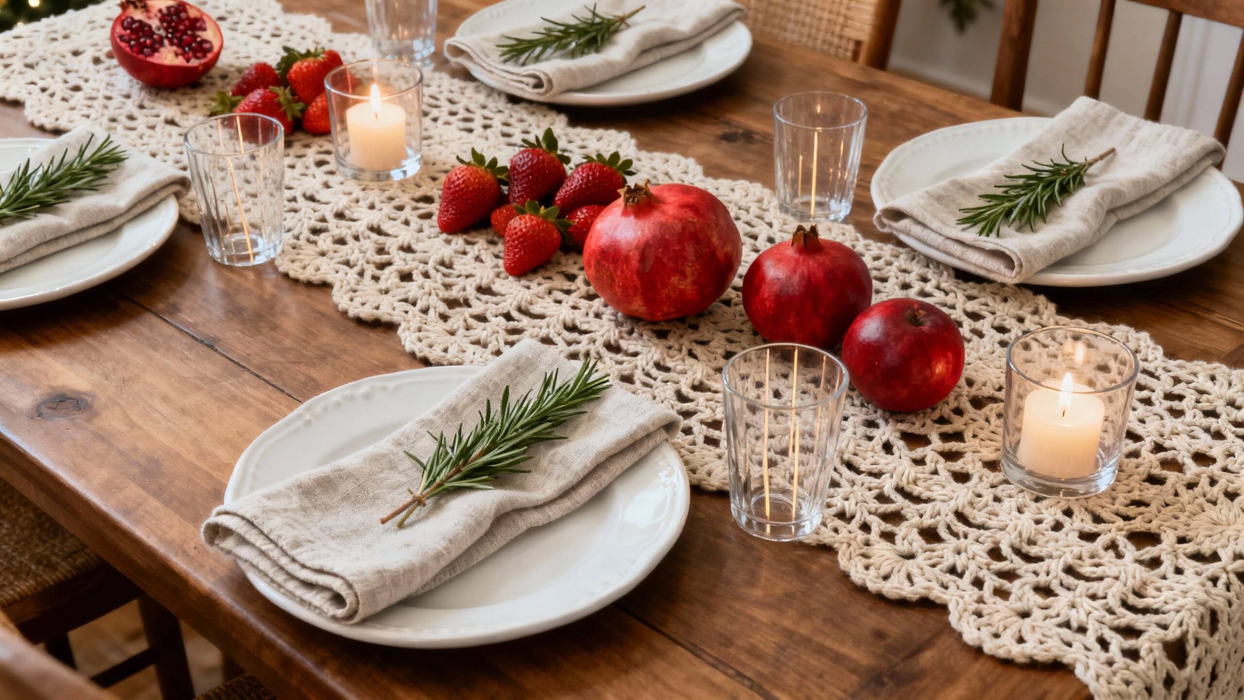 Trilhos de mesa em crochê para o Natal: Guia completo + gráficos!