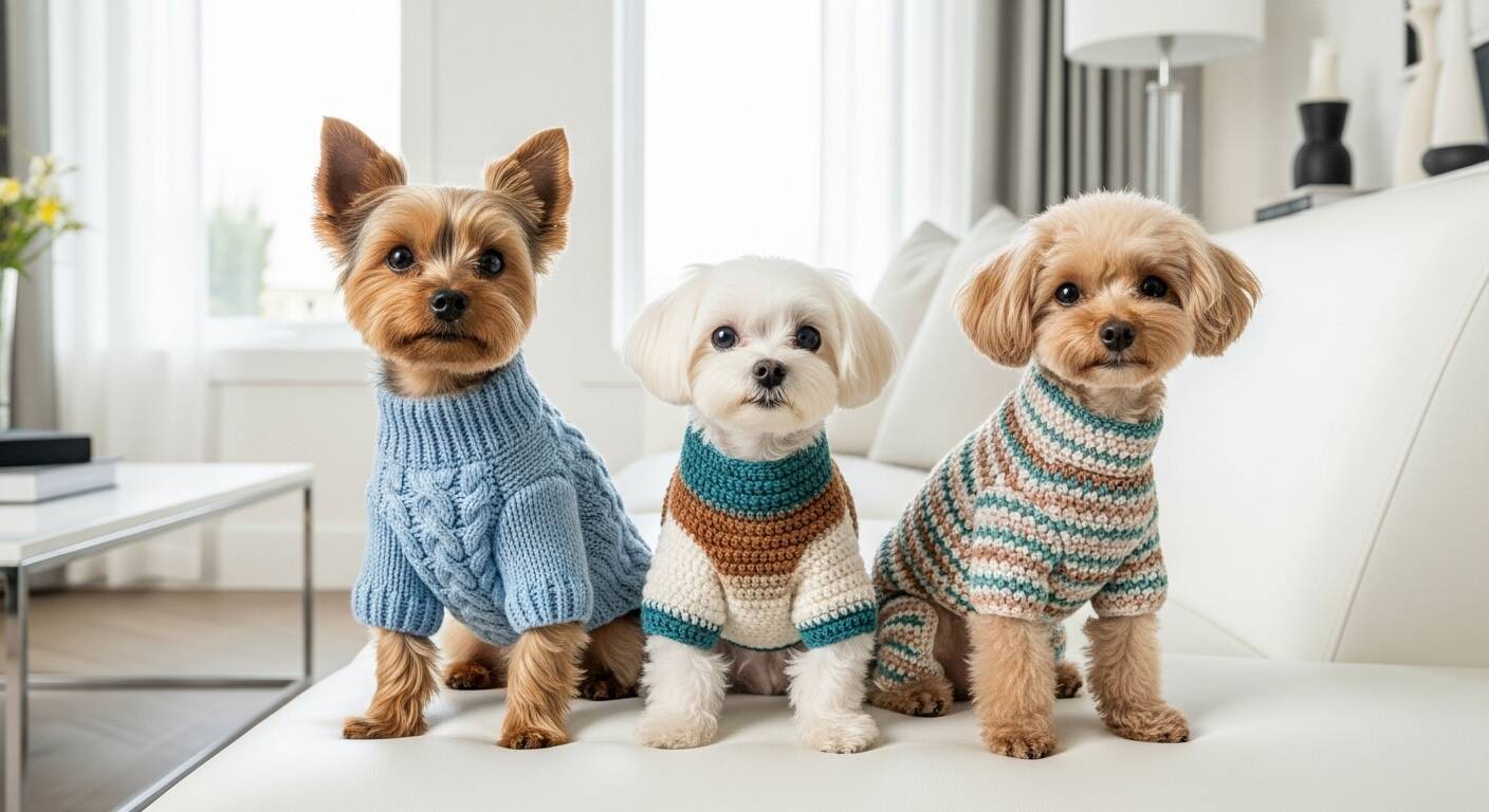 Veja estas roupinhas charmosas de crochê para o seu cãozinho usar