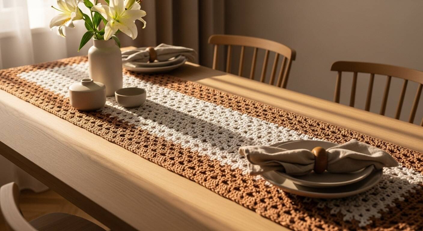Caminhos de mesa em crochê com gráficos e inspirações para você criar!
