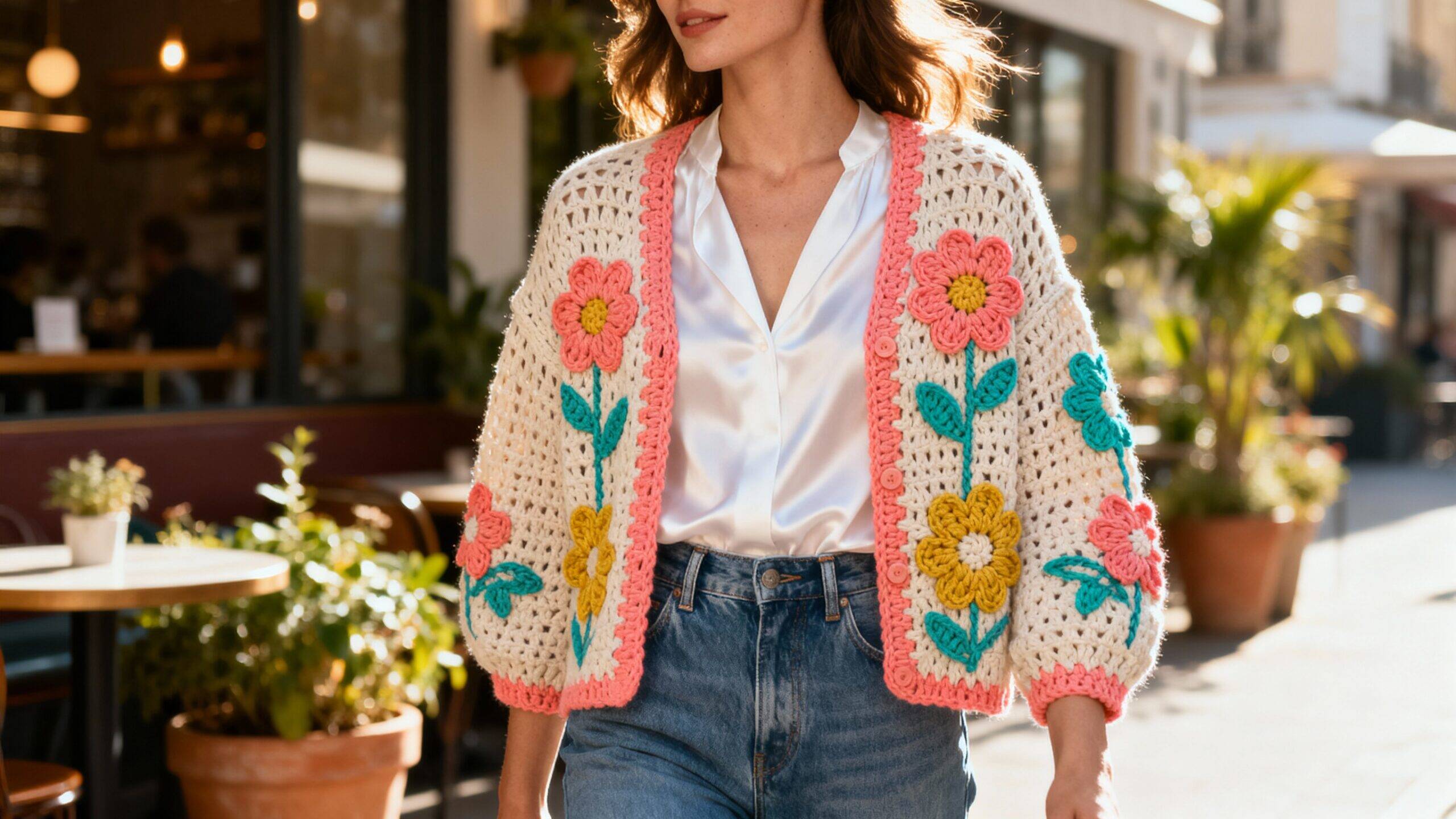 Casacos de crochê floral lindíssimos com vídeo aula passo a passo!