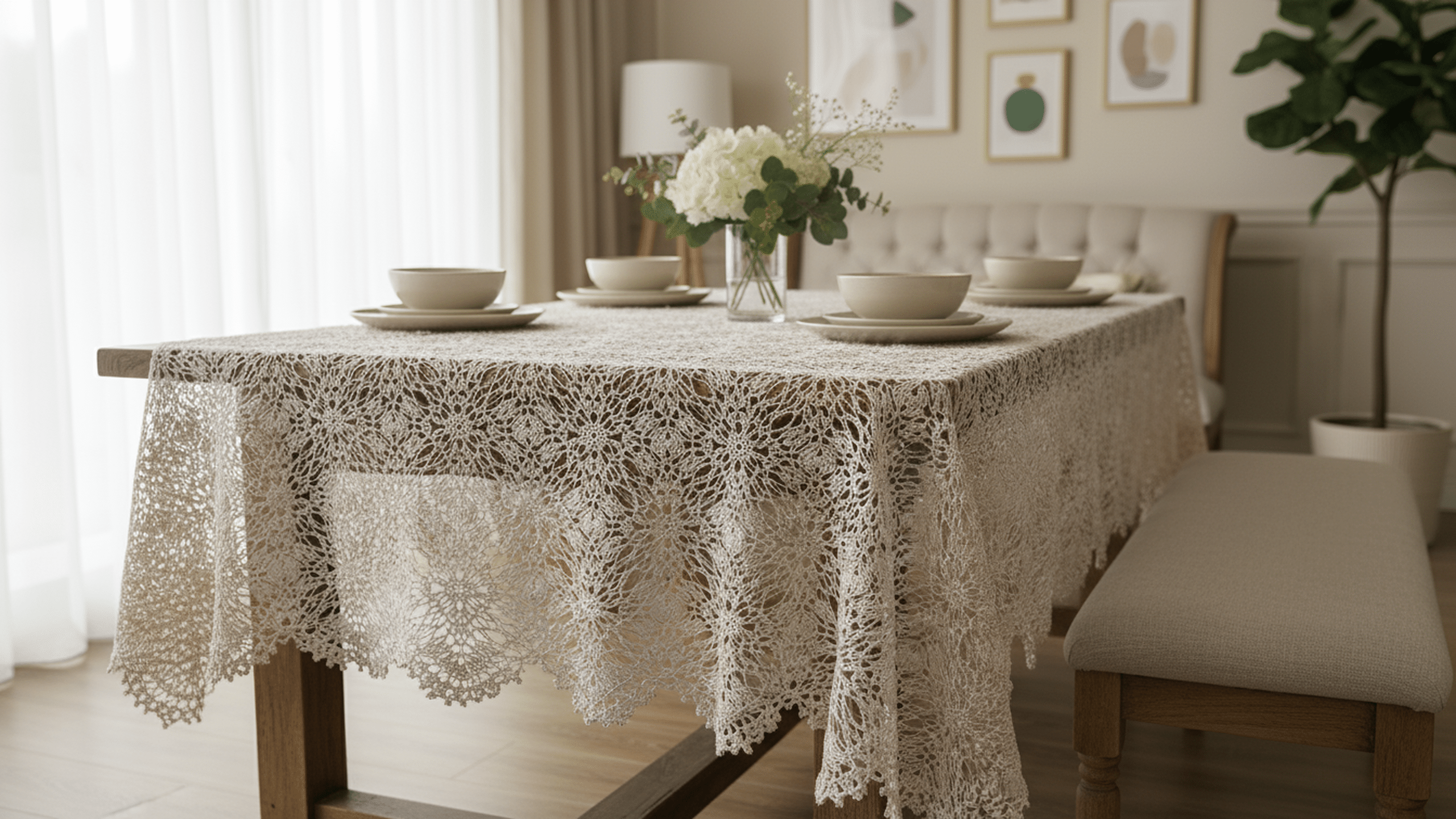 Explore toalhas de mesa em crochê com gráficos grátis e crie peças lindíssimas!