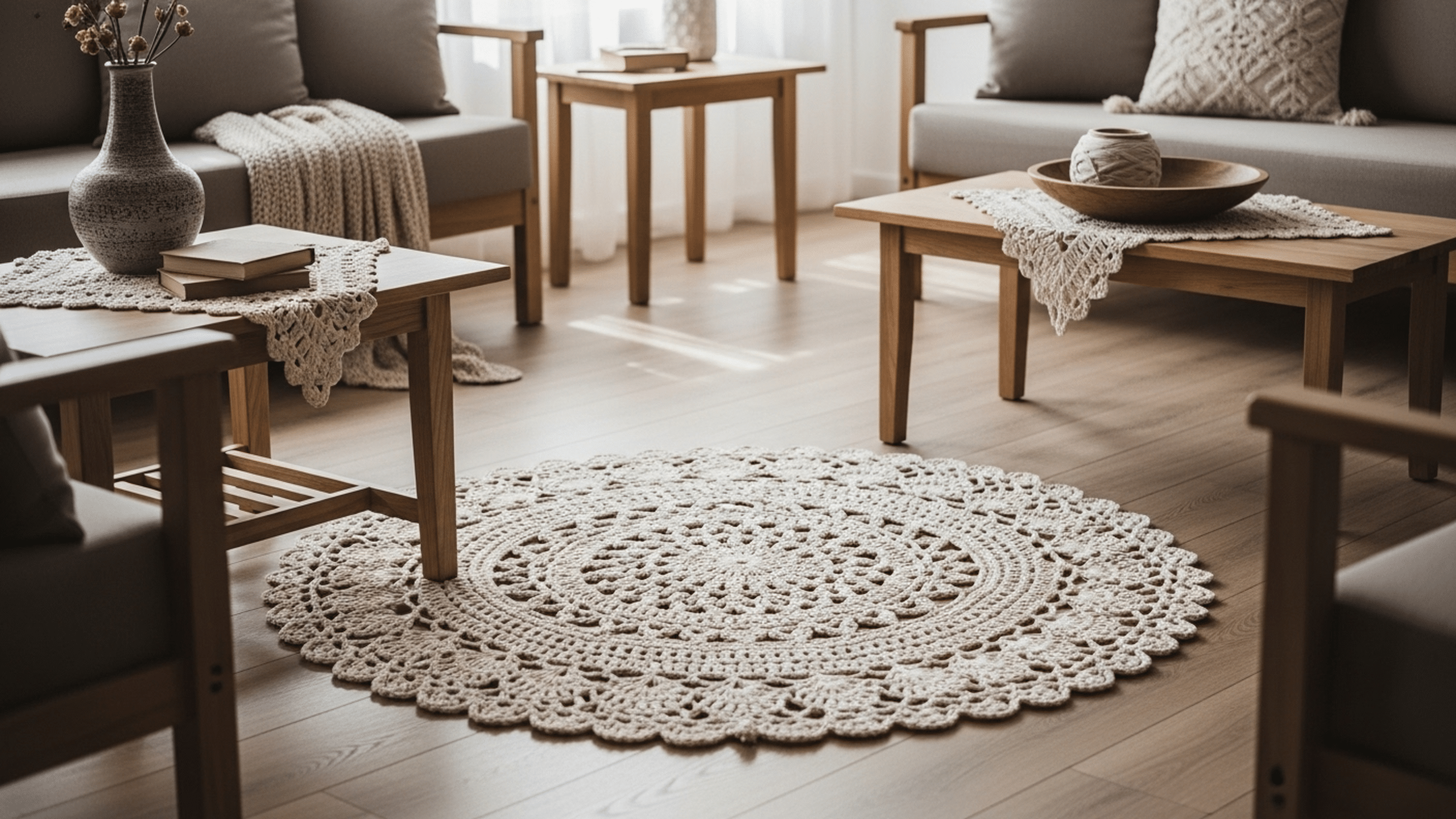 14 tapetes de crochê cheios de elegância e conforto para a sua sala!