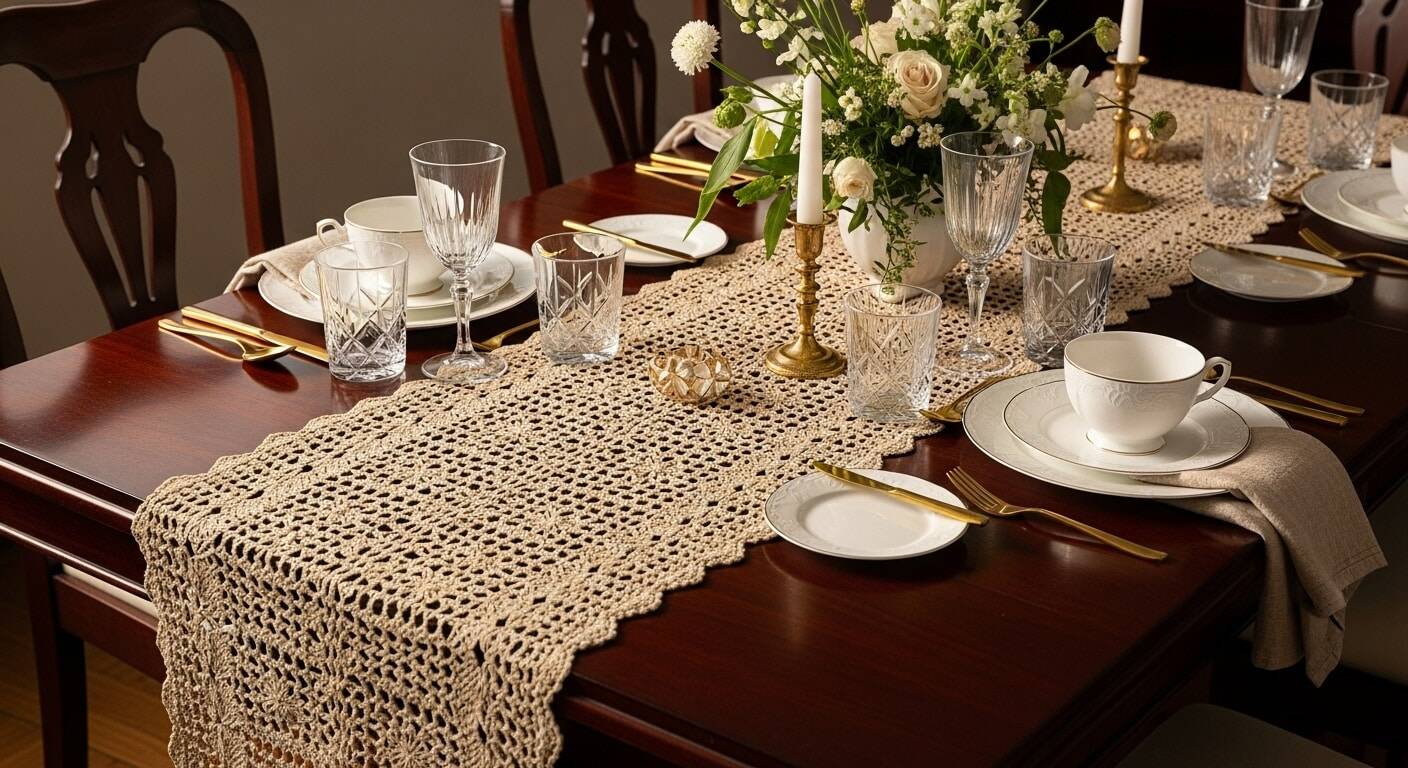 Caminhos de Mesa de Luxo em Crochê: Modelos com Gráficos Que Vão Transformar Sua Decoração