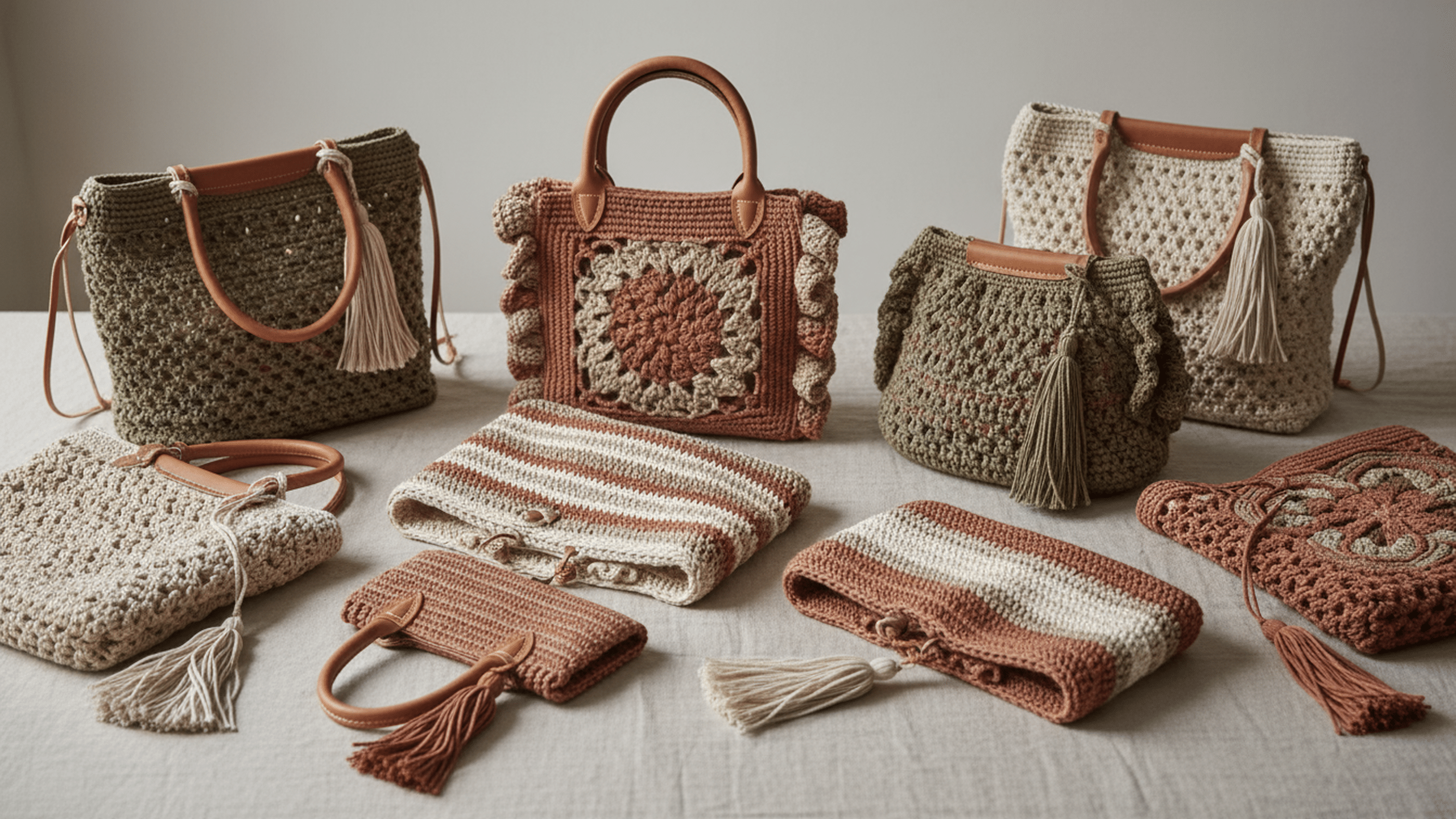 Exclusivas e encantadoras: estas 12 bolsas de crochê vão te apaixonar +vídeo aula!