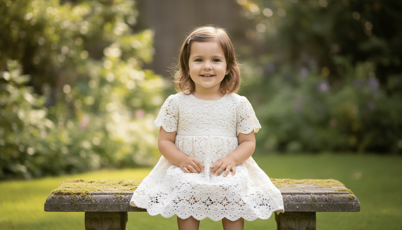 Delicadeza e charme com vestidinhos de crochê infantil para elas