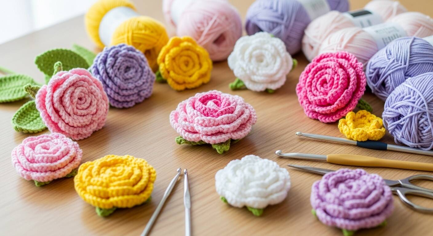 Aprenda a Fazer Flores de Crochê Lindas e Fáceis — Com Gráficos Inclusos!