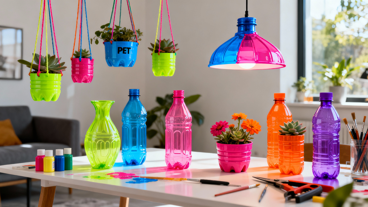 Como reaproveitar garrafas PET na decoração com criatividade e estilo