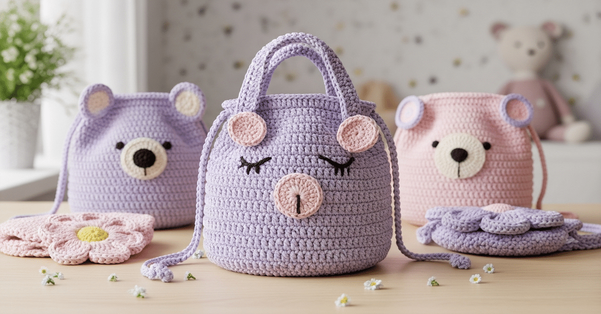 Encante-se com estas bolsas de crochê infantil para as suas meninas!