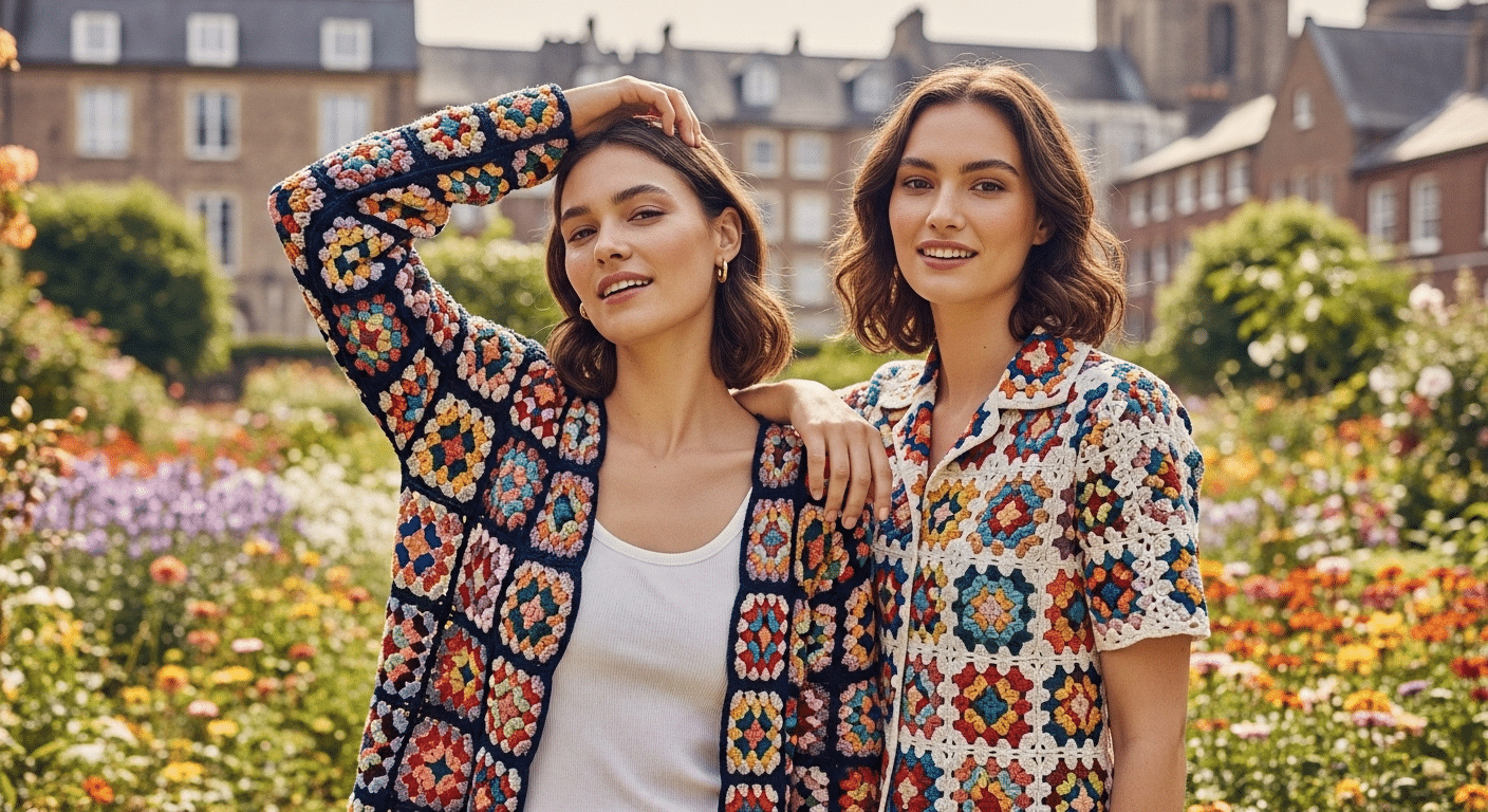 Veja blusas e cardigãs de crochê com squares florais que vão te apaixonar!