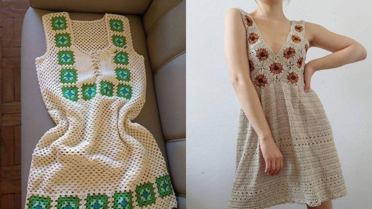 Vestidos de crochê encantadores para moda praia, combine conforto e charme!
