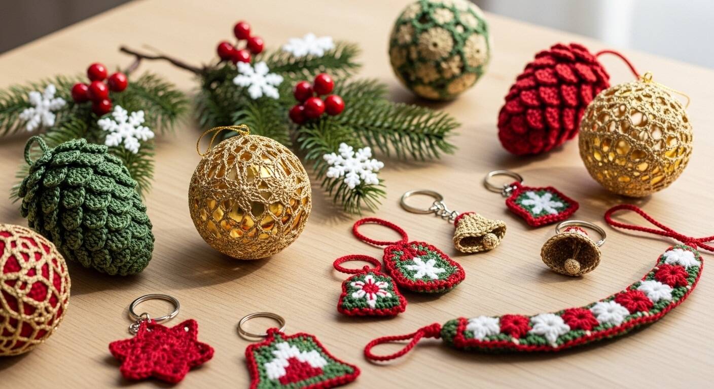 Essas Lembrancinhas de Crochê Estão Fazendo Sucesso no Natal — Veja Como Criar as Suas!