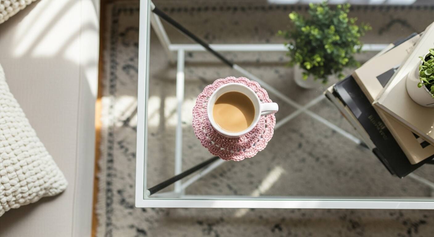 12 Porta-copos de crochê práticos: funcionalidade artesanal na sua mesa